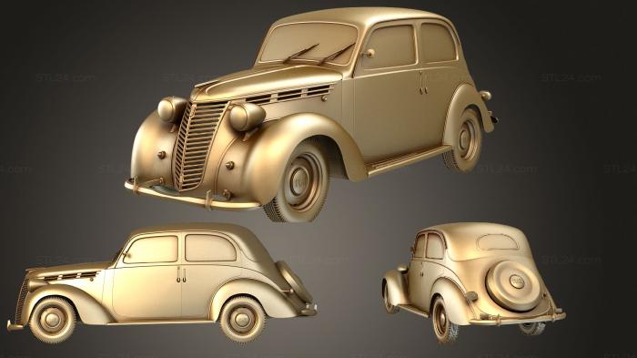 Автомобили и транспорт (Fiat 1100 B 1949, CARS_1439) 3D модель для ЧПУ станка